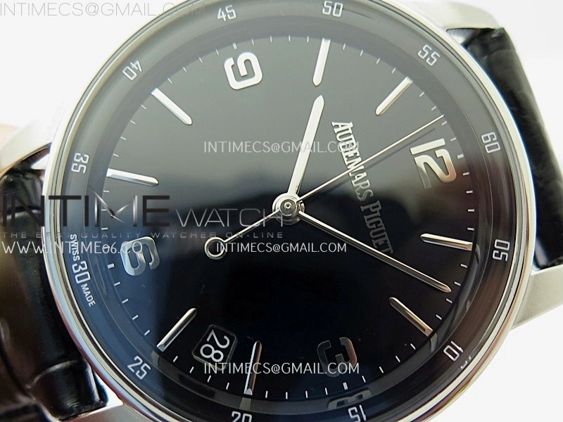 Code 11.59 SS 15210 APSF 1:1 Best Edition Black Dial on Black Leather Strap SA4302 Super Clone